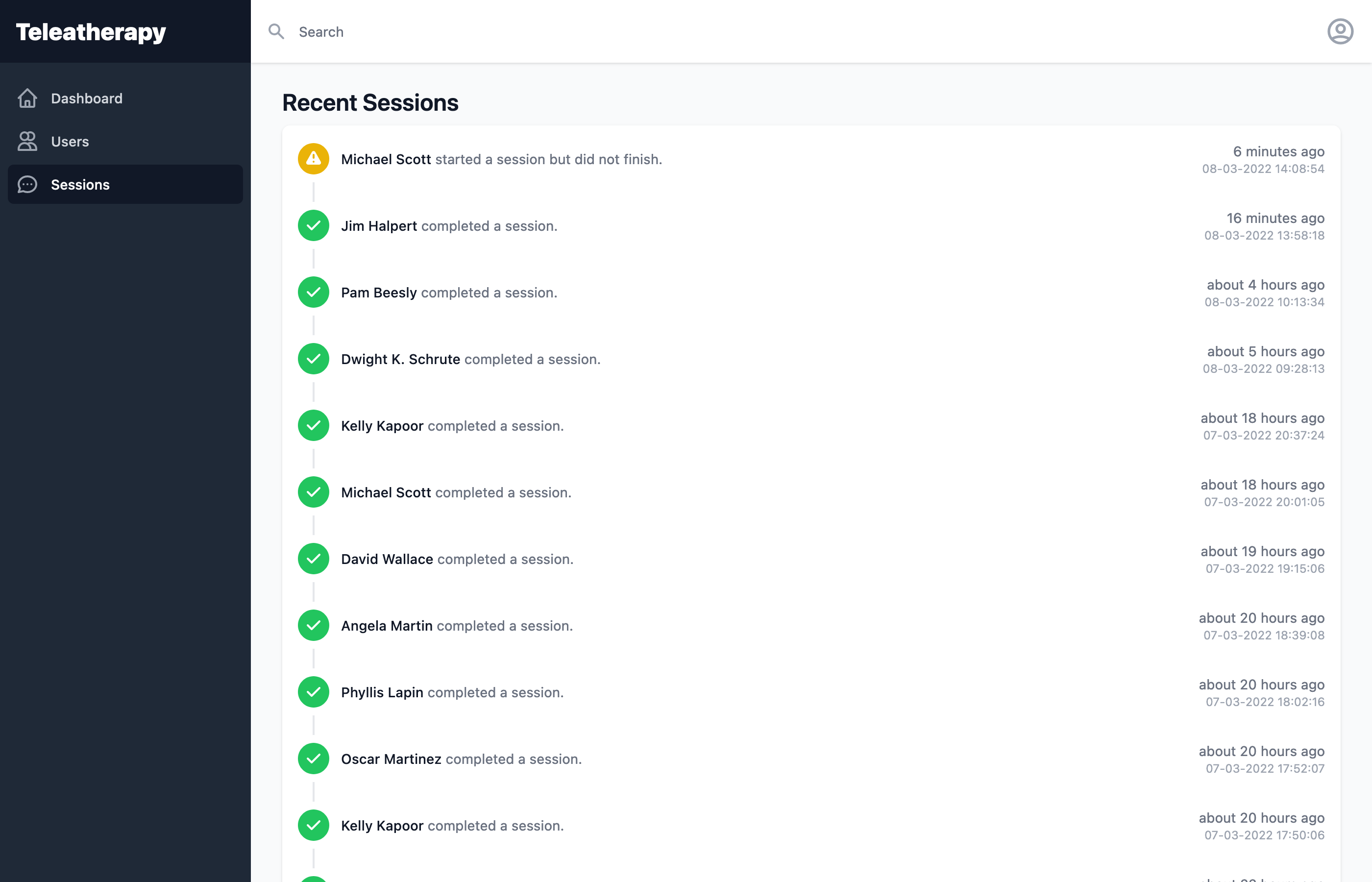 Inbox user interface